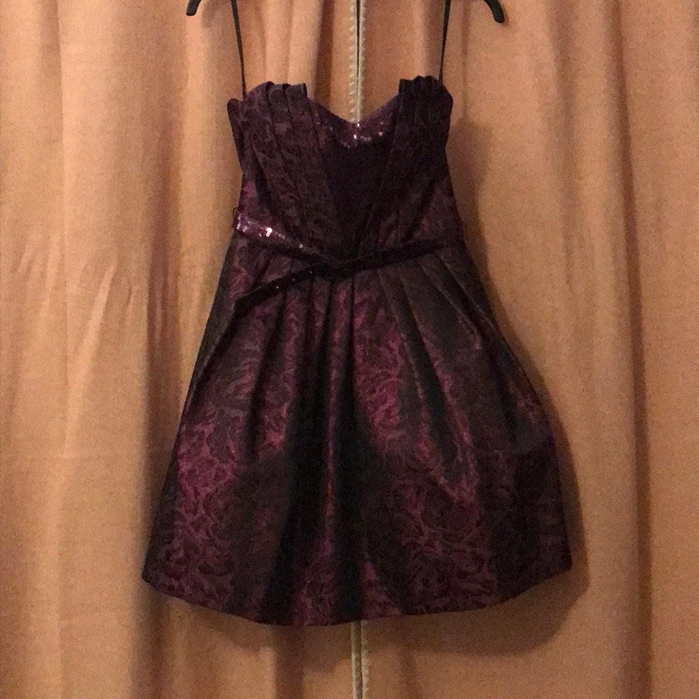 Deep purple Betsey Johnson strapless dress